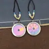 Colgante de moneda Shangui hecho de plata tibetana, colgante de moneda de cinabrio estilo chino vintage, accesorio de collar de hebilla de paz retro