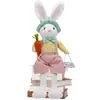 Muñeca de Pascua Transfronteriza Nueva Sosteniendo Rábano Sosteniendo Flor Conejo Lindo Muñeco Decoración Decoración de Atmósfera Festiva