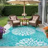 Tapete de Jardim para Exterior Jacquard de Planta Verde em Material PP Clássico, Fácil de Limpar, Anti-Envelhecimento, Tapete Ecológico para Piquenique na Praia