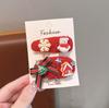 Nuevos Accesorios para el Cabello de Navidad para Niños 2025 Papá Noel Árbol de Navidad Alce Pasador para el Cabello Pasador Lateral Festivo Juego de Cinco Piezas
