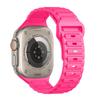 Pulseira de Silicone de Três Contas de Cor Única Adequada para Apple Watch 9 10 11 iWatch Ultra Pulseira de Pulso de Cor Sólida de Três Contas