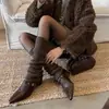 Elegantes Zapatos Mary Jane de Cuero Estilo Francés con Plataforma Oculta, Tacón Medio, Punta Cuadrada Pequeña, Zapatos de Mujer de Piel Genuina para Otoño 2026