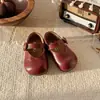 Zapatos de Cuero Versátiles Estilo Bosque Vintage para Niñas 2026 Primavera y Otoño Nuevos de Corte Bajo Suela Suave Zapatos Mary Jane de Princesa para Niños Pequeños