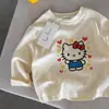 Camiseta 100% algodón para niños, diseño de caricaturas, capa base para primavera y otoño, top nuevo para bebé, manga larga estampada para niñas, elegante