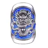 Anel de Prata Esterlina Dragão do Zodíaco S990 Prata de Pé Rosto Largo Bandeira Anel Masculino Personalizado Anel Dominador Mundo do Dragão Anel Anel