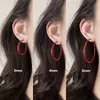 Brincos Argola Vermelho Vinho com Esmalte Pingando Brincos de Tarraxa de Luxo Leve Retrô Nicho Argolas Grandes para Orelha Acessórios de Brincos Versáteis para Temperamento para Mulheres
