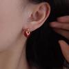 Pendientes rojos Red Mill encantadores otoño e invierno 2023 nuevos pendientes de diseño de nicho joyería de oreja retro de alta calidad