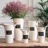 Cubo de flores secas, arreglo floral, cubo alto para flores, decoración de floristería, cubo de hojalata, florero de estilo americano, cubo de hierro de pie, tamaño grande
