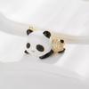 Guofeng Bonito Dormindo Pequeno Panda Broche Nicho Feminino Animal Criativo Corpete Personalizado Pin Anti-reflexo Fivela Acessórios