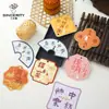 Pensamiento de Siete Colores Festival de Medio Otoño Nuevo Estilo Chino Tarjeta Flor Empaque Caja de Regalo para Pasteles de Luna Diseño DIY Floristería