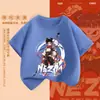 Camiseta de Manga Corta para Niños 2025 Nueva Ropa de Verano para Niños Nazha Top de Media Manga Ropa Occidental de Verano para Niñas
