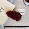 Clip de Cabelo de Pelúcia Colorido Novo Outono e Inverno Coreano Clip para Franja Fofo Moda Clip Lateral Acessório de Cabelo Versátil