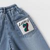 Ropa Infantil para Niños 2025 Verano Nuevos Jeans para Niños Mayores con Letras y Números, Pantalones Anti-Mosquitos