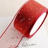 Primavera 4cm strass fita de fio de neve laço acessório diy feito à mão sapatos flor chapéu flor Embalagem de presente flor fita