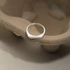 Anillo de Plata Esterlina S925 Ola de Viento Extremo Doble Capa Diseño de Nicho Sentido Línea Irregular Pulsera Dedo Índice R00344