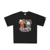 Camiseta de manga corta Bape estilo coreano transfronteriza, nueva co-marca Sanrio, caricatura linda, corte holgado, al por mayor