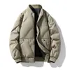 Invierno Nuevo Abrigo Chaqueta de Algodón Hombre Tendencia Uniforme de Béisbol Sencillo Versátil Cuello Alto Chaqueta Acolchada de Algodón