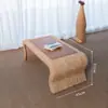 Mesa de Té Tatami de Ratán para Balcón, Mesa para Mirador, Mesa de Té Pequeña, Juego de Tres Piezas, Mesa Estilo Japonés