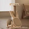 Placa de Arranhar Sisal para Gatos, Arranhador com Plataforma de Escalada para Gatos, Cama para Gatos Tudo-em-Um, Durável e Não Solta Fiapos, Tamanho Pequeno para Uso Doméstico, Economiza Espaço, Brinquedo Giratório com Bola de Sisal