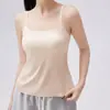 Sexy camisola sin espalda de malla con copas acolchadas, perfecta para primavera y verano, hecha de satén de seda de morera, diseñada para realzar el busto y crear un efecto adelgazante