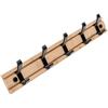 Ganchos de Bambú Transfronterizos Europeos y Americanos para Percheros de Pared en la Sala de Estar, Percheros de Madera Maciza Montados en la Pared para el Dormitorio