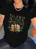 Mulher, É Assim Que Eu Luto, Camiseta Gráfica Minha Batalha, Design Cruzado de Livro Colorido, Roupa Casual, Cheia de Estilo