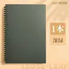 Caderno estilo retrô B5, fichário removível, projetado para alunos do ensino fundamental II e médio, com design estiloso e páginas espessadas para melhor anotação.