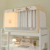 Nuevas cortinas de cama blackout mejoradas, mosquiteros para literas, diseño totalmente cerrado, mosquitero integrado y altura elevada para dormitorios