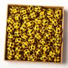 Cross-border novo 16mm cor xadrez contas de madeira casal feito à mão DIY colar pulseira joias acessórios contas soltas