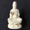 Talla de Fruta Marfil Botella Pura Estatua de Bodhisattva Guanyin 13*7.5*6.5cm Hogar Sala de Estar Oficina Escritorio Artesanías Adornos
