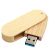 Memoria USB Giratoria de Madera 8G16G32G64G128G Memoria USB para Oficina de Negocios Se Puede Personalizar con Logo Memoria USB de Regalo