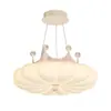Lámpara Estilo Francés para Habitación Infantil Lámpara Moderna Simple Estilo Crema para Dormitorio Creativo Corona Araña para Habitación de Niño Niña 412L