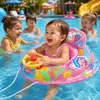 Asiento inflable con respaldo y cuerda de tracción para niños, asiento flotador para bebé con volante divertido, para jugar en la piscina en verano