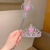 Faixa de Cabeça Infantil Kroomi Nova Faixa de Cabeça Infantil para Menina Estampa de Cabelo com Laço de Desenho Pérola Acessórios de Cabelo