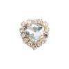 Nova joia de unha em liga em formato de coração cravejada super brilhante diamante para nail art cristal permeável mágico diamante de gelo joia de unha de cristal