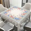 Alfombra Suave de Tierra de Diatomeas Floral Estilo Americano para Salas de Cartas, Alfombra Reductora de Ruido de Mahjong Tejida a Mano, Alfombra de Mesa de Mahjong Resistente a la Suciedad y Fácil de Mantener