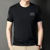 Camiseta de Manga Corta para Hombre 2023 Verano Nueva Llegada Estilo Coreano Estampada Cuello Redondo Moda Marca Camiseta de Media Manga para Jóvenes Ropa de Hombre
