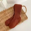 Medias para Niña Transfronterizas Otoño e Invierno Color Sólido Raya Vertical Leggings para Niños Color Caramelo Leggings para Bebé