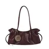 Bolso de Hombro Elegante de Color Sólido 2026 Otoño Temprano Nuevo de Gran Capacidad para Mujer Moderno Vintage Casual para el Trabajo
