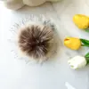 Bola de Pelo de Imitación de Zorro 10 cm Accesorios de Piel Personalizados Bola de Peluche DIY Alta Elasticidad Piel Sintética Accesorios Decorativos Artificiales Bola Redonda