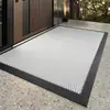 Alfombra de piso elástica de seda de color liso para entrada de casa, felpudo, recibidor de sala de estar, tapete resistente al desgaste y duradero