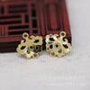 Yiwu Cobre Chapado en Oro Color Duradero DIY Goteo de Aceite Cloisonné Múltiples Agujeros Pasador Accesorio para el Cabello Colgante Pequeño B1929