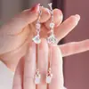 Brincos de Joia de Fada Antigos Vintage Estilo Chinês Folha de Ginkgo Longos Pendentes Brincos de Clipe de Orelha Feminino Hanfu