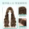 Peluca Chica de Isla para Mujer Cabello Largo Rizado Raya Media Ola de Agua Lana Rizada Súper Natural Cobertura Realista para Toda la Cabeza