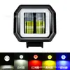 Luz de Trabalho LED para Carro Pequena Off-Road Duas Cores Luz de Nevoeiro 20W Holofote Motocicleta Teto Modificado Luz de Inspeção Luz Auxiliar