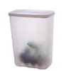 Suministros para Tienda de Té con Leche Tarro Hermético de Plástico Caja para Polvo de Té con Leche Caja Cuadrada para Polvo de Fruta Tarro de Almacenamiento para Tienda de Té con Leche Barril Cuadrado para Frijoles