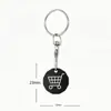 Llavero de Acero Inoxidable de 12 Caras Superventas Transfronterizo Accesorio de Moneda Token para Carrito de Compras de Supermercado