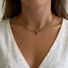 Collar de Hueso de Serpiente de Diseño Nicho Europeo y Americano Cadena de Hueso de Serpiente con Diamantes Collar de Acero de Titanio Chapado en Oro de 18K para Mujer Collar Transfronterizo