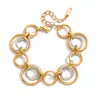 Jieding Pulsera de Acero Inoxidable con Combinación de Colores Lujo Accesible Pulsera de Gama Alta No se Desvanece Oro de 18K Acero de Titanio Joyería Transfronteriza Joyería para la Mano