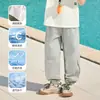 Calças de Secagem Rápida Refrescantes para Crianças Calças Longas Finas de Verão para Crianças Maiores Proteção Solar Roupa para Exterior Calças Esportivas para Meninos Calças Anti-Mosquito para Meninas